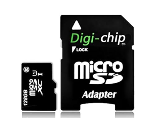 digi-chip 128GB Micro-SD Memory Card UHS-1 High Speed for Amazon Fire 7, Fire 7 Kids, Amazon Fire HD8, HD8 Kids, Fire HD10, Fire HD 10 Tablets for Kids