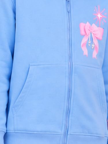 Image of Unisex Kids Solid Full Sleeve Zip Front Open Hooded Sweatshirt