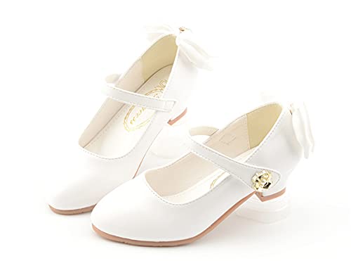 Girls Dress Shoes Mary Jane Flower Girl Low Heels Princess Shoes for Wedding Party 5502