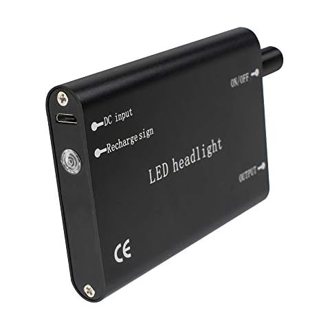 Denshine Updated USB Connector Headlight Battery Pack, Dental Headlamp Battery for Head Light Lamp, Dental Surgical Medical Head Light Battery Back Up (Black) Cover