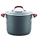 Rachael Ray 82722 Brights Hard Anodized Nonstick Stock Pot/Stockpot with Lid - 8 Quart, Red