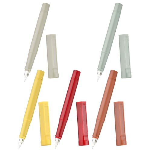 Jinhao 62 Füllfederhalter aus Kunstharz, extra feine Spitze, Schreibstift-Set mit Konverter, 5 Stück