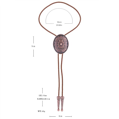Image of Jeilwiy Bolo Tie for Men, Western Bolero Tie Cowboy Ties Native American Cowgirl Bolo Tie Accessories for Men Women
