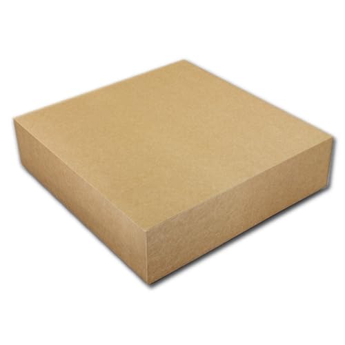 BrandNewCake® Boîte à Gâteau en Carton - 30x30x8 cm - Lot de 50 - Couleur Marron - Idéale pour Transport et Stockage