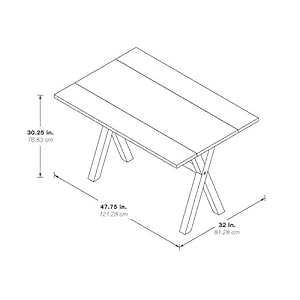 OSP Home Furnishings McKayla Flip-Top Expanding Desk to Dining Table, Distressed Brown Finish OSP Home Furnishings McKayla Flip Top Expanding Desk to Dining Table Distressed Brown Finish