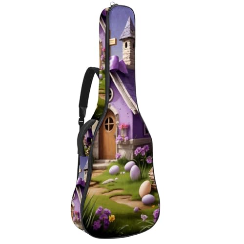 Sac pour guitare violet multicolore pour transporter votre folk en voyage
