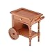 chiwanji 1/12 Dollhouse Mini Chariot de Salle à Manger en Bois Chariot à Provisions pour Cuisine, Brun