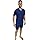 Pijama Masculino Adulto Confortável e macio Pijama Manga Curta e Short para Dormir (BR, Alfa, M, Regular, Regular, MARINHO)