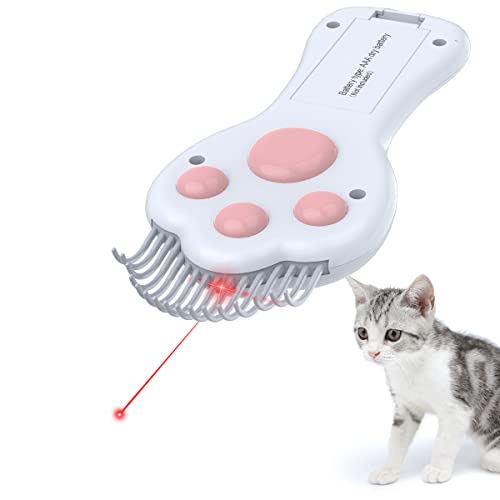 Juguetes Interactivos, Juguetes Para Gatos 2 En 1, Juguete Interactivo Para Gatos, Peine Para Mascotas Para Gatos Con 3 Modos De IluminacióN Cover