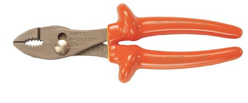 Ampco Safety Tools IP-31 Insulated Plier with Adjustable Comb, Non-Sparking, Non-Magnetic, Corrosion Resistant, 8
