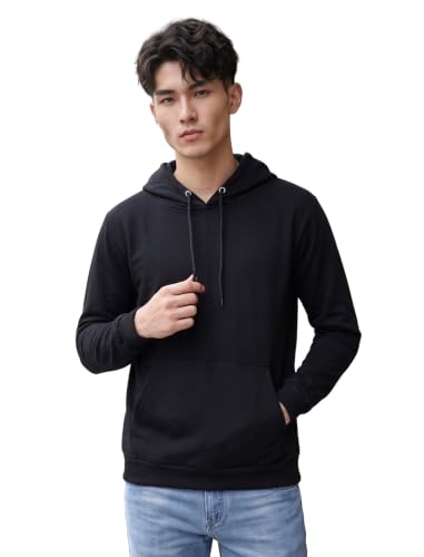 Image of HOODMASTER Unisex Fleece Hoodie Sweatshirt with Pockets Full Sleeves Regular Fit Solid Pattern Hooded Neck and Standard Length | Hoodies for Men & Women