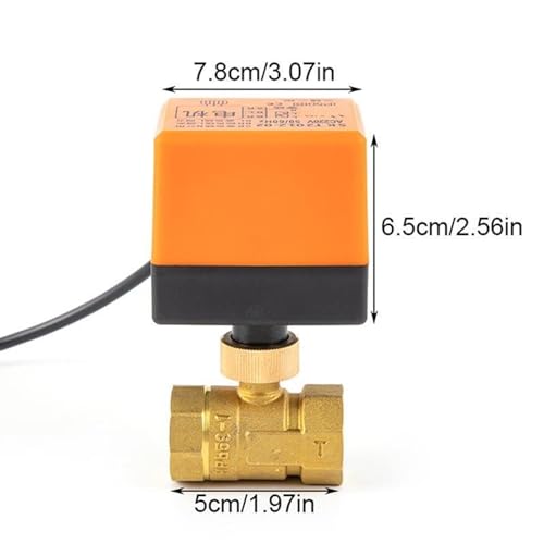 Vanne à boisseau sphérique électrique DN15 régulation précise en laiton - 3