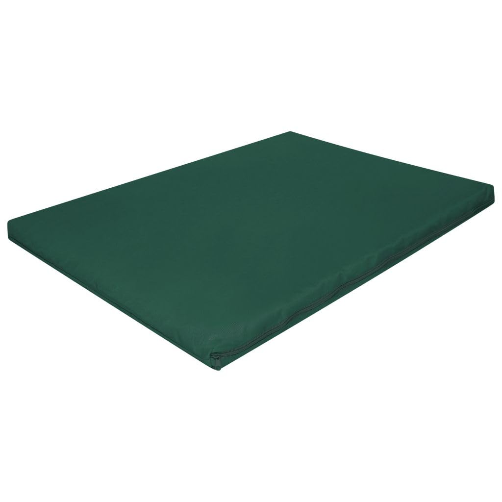 Soodie&Zuzu's Dog Bed Waterproof & Washable Large Dog Pillow Bed 70x95x5cm With Removable Zip Cover Anti-Slip Soft Bonded Fibre Fill Pet Beds & Mattress Mat For Dogs Crate (Green, Pack of 2)