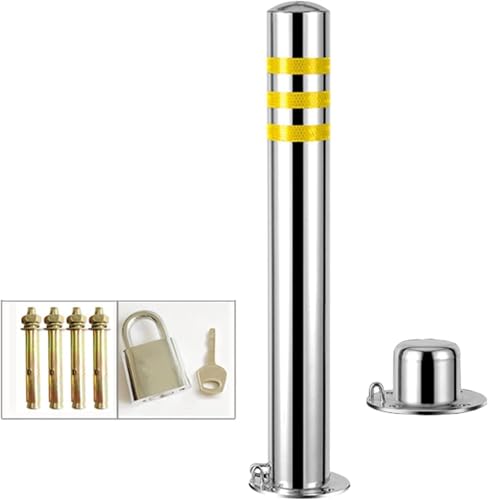 CukUJH Parking Guardrails Driveway Barrier Parking Barrier Barrier Stainless Steel Parking Bollard Posts