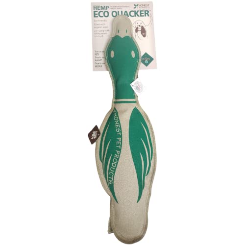 Honest Pet Products Eco-Quacker Eco-Friendly, Duck Dog Toy Made In The Usa From Natural, Durable Hemp - Large. #TOP1
