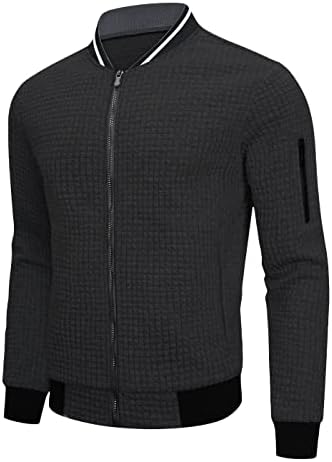 Mens Lightweight Jacket Casual Bomber Jacket Varsity Coat