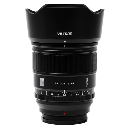 VILTROX 27mm F1.2 Pro XF Fuji Autofocus Objectif f/1.2 APS-C à Grande Ouverture Objectif Compatible avec Les Appareils Photo Fuji X-Mount XH2S XH2 XT5 XT4 XT3 XS20 XT30 II XT200
