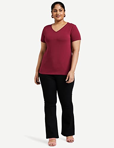 Amazon Brand - Symbol Women's Cotton Regular Fit T-Shirt (Pack of 2)