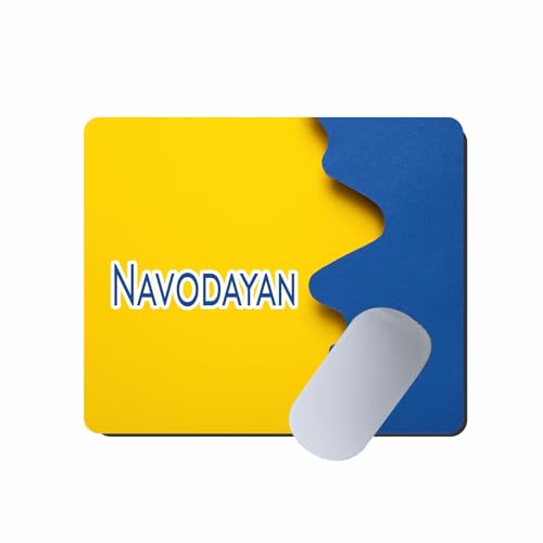 Image of inchNAVODAYAN Premium Mouse Pad - Non-Slip Rubber Base, Smooth Surface, Durable Desk Mat for Laptop & PC (Blue & Yellow Design) inch