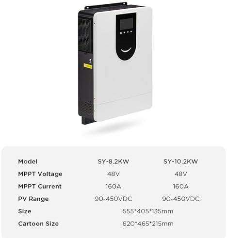 1000-10200w Hybrid Solar Inverter , Dc 12 V/24 V/48v-Ac230v Off-Grid Pure Sine Wave Inverter , Built-In 40/80/120/160a Mppt Solar Controller , Photovoltaic Inverter Controller All-In-One,DC48V-10200W