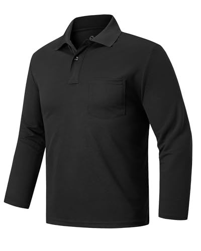 Polo de golf manches longues homme pour tennis et loisirs outdoor