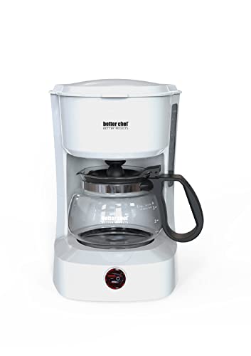Better Chef Basic Coffee Maker | 4-Cup | Pause-N-Serve | Carafe Warmer | Reservoir Window (White) #TOP3