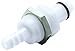 Colder PLCD42006 Acetal Tube Fitting, Insert, Shutoff, Panel Mount, 1/4" Insert x 3/8"Barb