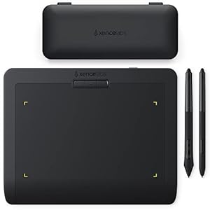 Xencelabs Pen Tablet Small Tableta Gráfica Profesional Inalámbrica de Dibujo 2 Plumas sin Batería Tableta de 8″ con Relación 16:9 para Windows-Arm/Windows/Mac/Linux