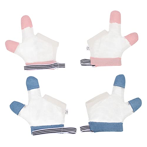 AOKWAWALIY 2 Pairs Baby Finger Sucking Stop Glove Nail Biting Guard Comfortable Boys and Girls Tools for Home Outdoor