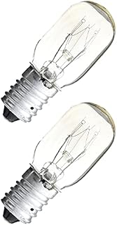 Masterpart 2 Pack Fridge Lamp Bulb E14 15W Tubular Light Appliance Small Screw SES 1000 hrs