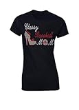 Sugarbear's Graphic Women Mom Grandma Sport Ball Shirt Rhinestone Shirt (Classy Shoe Basketball Mom,...