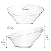 PLASTICPRO Disposable Angled Plastic Bowls Round Medium Serving Bowl, Elegant for Party's, Snack, or Salad Bowl, Clear Pack of 4