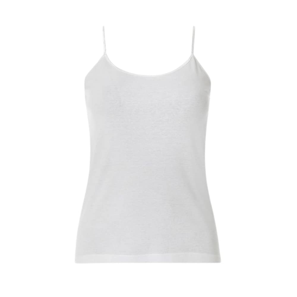 Canotta Donna (3-6-9 Pezzi) Bianca in Morbido Cotone Costine, Spalline Sottili e Ampio Scollo 2037, Canottiera da Donne Intima e Non, Antibatterica e Anallergica, di qualità, Comoda e di Marca