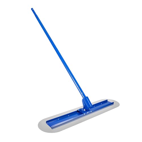 Distribuidor de hormigón, paleta grande para hormigón, con 3 asas, alisador de hormigón, para alisar suelos de hormigón y cemento en obras, 120 x 30 cm