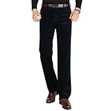 Pantalones gruesos de pana para hombre, otoño e invierno, pantalones casuales, cintura alta, rectos, sueltos, pantalones elásticos, 9806-7 Azul Oscuro, 44