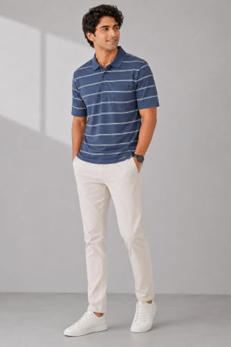 Image of SANE ORIGINALS Half Sleeve Polo T-Shirt for Men with Pocket || Stripe Collar and Pocket T-Shirt for Men Half Sleeves