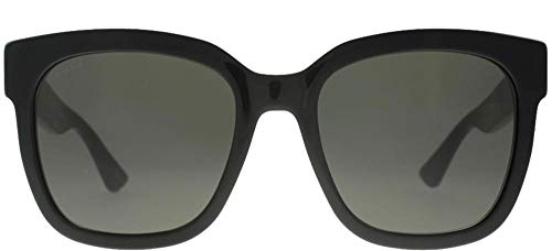 Gucci Women's GG0034S 001 Sunglasses, Black (Black/Grey), 54, Black (Black/Grey), 542