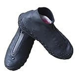 SOPOTUTU Silikon Überschuhe Schwarz rutschfest Schuhschutz für Outdoor Regen Tag Wiederverwendbare Faltbare Strapazierfähige Schuhüberzieher für Herren und Damen