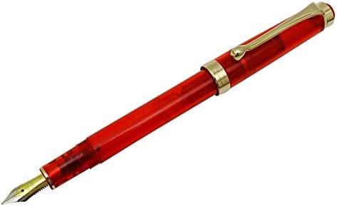CLICK Tulip Piston Filling Mechanism Iridium Nib Fountain Pen - Red
