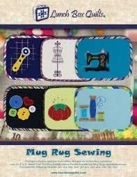 Lunch Box Quilts EC-MS-DD Mug Rug Sewing Applique Embroidery Designs Pattern