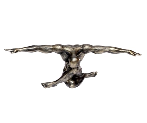 Brillibrum Design Moderne Dekofigur Athlet Sportler Akt Skulptur in Pose Figur Mann muskulös Dekoration (Variante 1 - Gold) Brillibrum Design Moderne Dekofigur Athlet Sportler Akt Skulptur in Pose Figur Mann muskulös Dekoration (Variante 1 - Gold)