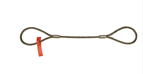 Lift All 38IEEX3 Eye and Eye Wire Rope Sling, 3/8" x 3', 6 x 19 IMP #1