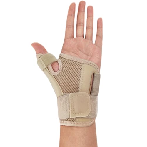 RYOHIN Lab. 親指付け根サポーター 親指サポーター 水仕事 バスケ スポーツ ばね指 腱鞘炎 固定 男性 女性 左右兼用 洗濯可能 調整可能 1個 (ブラウン)