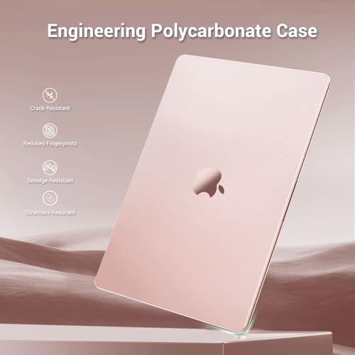 Image of MOSISO Compatible with MacBook Air 15 inch Case M5 M4 M3 M2, Peach Fuzz | Ultra Thin Hard Case,Precision Color & Anti-Fingerprint -Compatible with MacBook Air 15.3 inch A3241 A3114 A2941 2026-2023