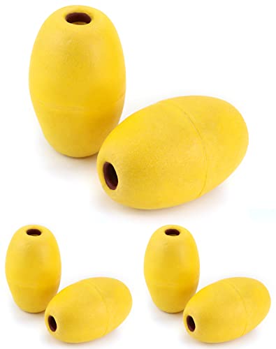 Flotador de agua ovalado QWORK de 3.5"x5.5" con agujero de 1/2" para piscinas y anclajes