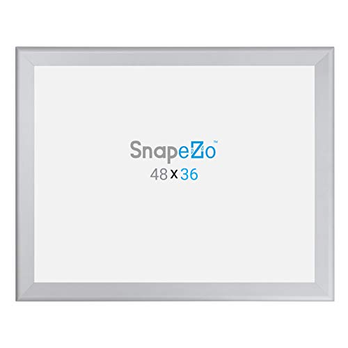 image for SnapeZo Poster Frame 36x48 Inches, Silver 1.7 Inch Aluminum Profile, F