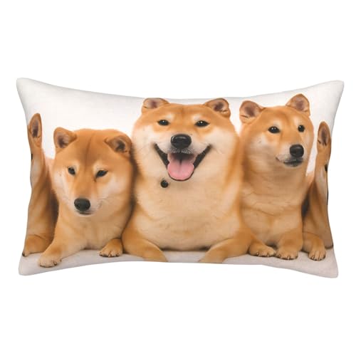 柴犬 いぬ 犬柄8 枕カバー 両面 かわいいアニメ印刷 アニメギフトバイブ 50 Cm X 75 Cm