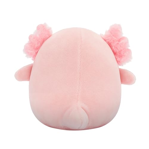 squishmallows original 5-inch archie pink axolotl with white fuzzy belly - official jazwares plush little