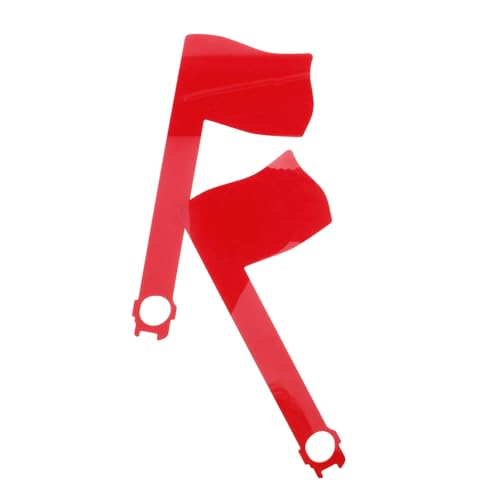 ibasenice Accesorios para Buzón Bandera Giratoria Roja 2 Piezas Decoración de Material Acrílico Resistente para Buzones Exteriores Conveniente y Práctico