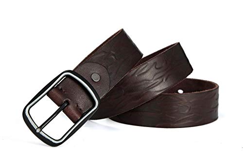 Ceinture sauvage en cuir à la main boucle ardillon accessoire homme 115cm